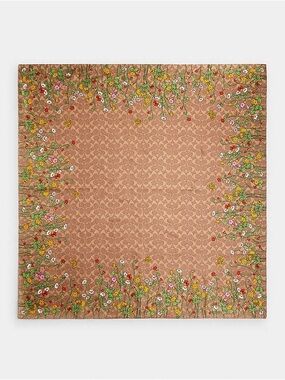 💐NWT~COACH Signature Spring Blossom Print Silk Square Scarf